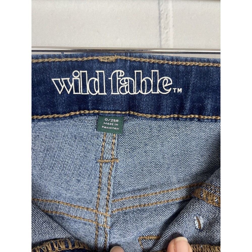 Wild Fable Blue High Rise Shorts Jean denim Short School Classic Beach 0/25R - Picture 4 of 12